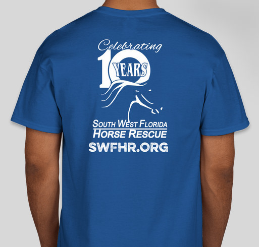 Celebrate 10 years with us! (crew) Fundraiser - unisex shirt design - back