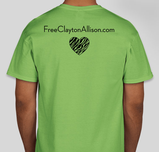 Free Clayton Allison (Innocent T) Fundraiser - unisex shirt design - back