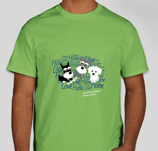 Vintage Dog Rescue - "Love, Home Schnauzers" Apparel Fundraiser - unisex shirt design - front