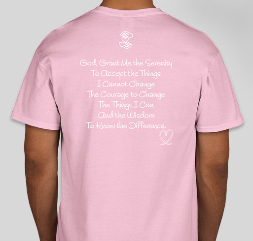 Serenity Prayer Shirt Fundraiser - unisex shirt design - back