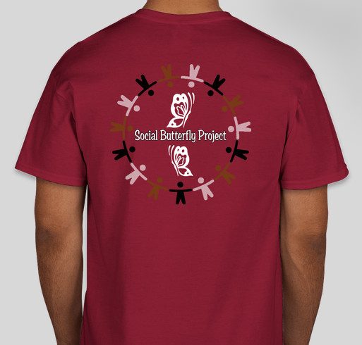 Social Butterfly Project Fundraiser - unisex shirt design - back
