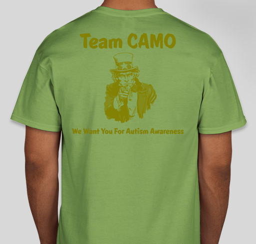 Team Camo- Every step for autism Fundraiser - unisex shirt design - back