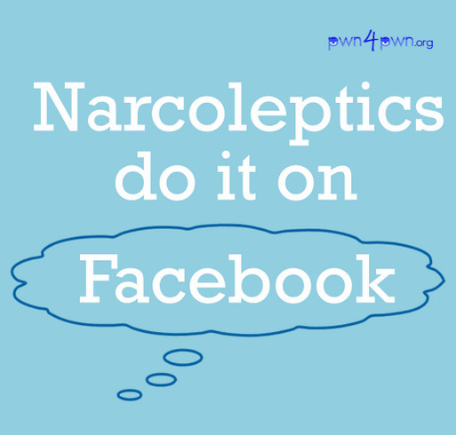 Narcolepsy on Facebook shirt design - zoomed