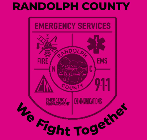 Randolph County Emergency Services Breast Cancer Awareness shirt design - zoomed