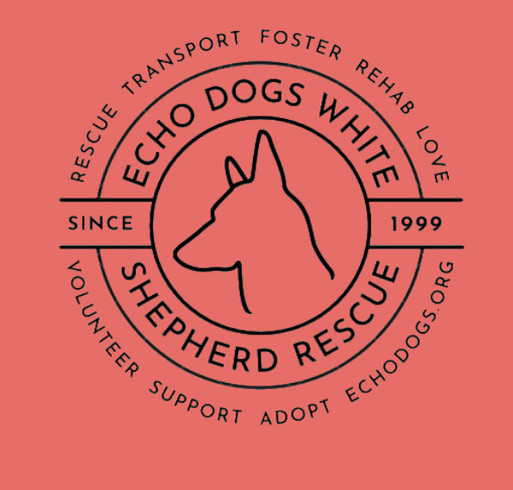 Echo Dogs White Shepherd Rescue shirt design - zoomed