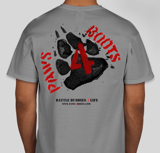Paws 4 Boots Fundraiser - unisex shirt design - back