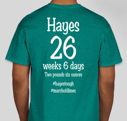 Hayes Tough Fundraiser - unisex shirt design - back