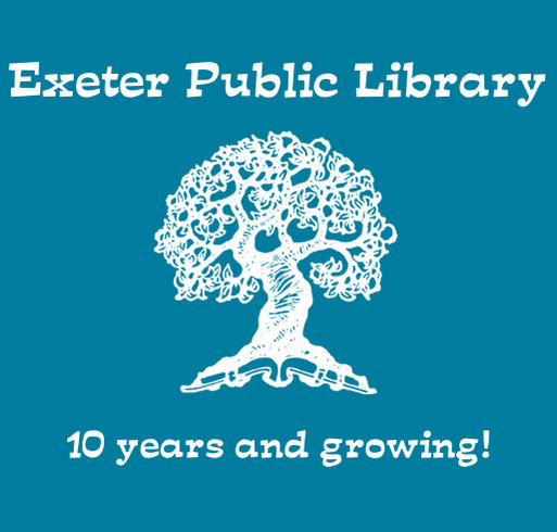 Exeter Public Library 10th Anniversary! shirt design - zoomed