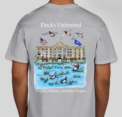 Ducks Unlimited at VMI Fundraiser - unisex shirt design - back