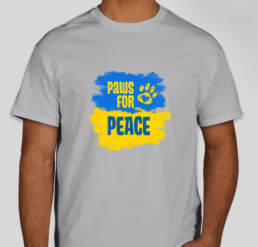 Paws for Peace - North Dakota Shelters/Rescues Helping Ukrainian Pets Fundraiser - unisex shirt design - front
