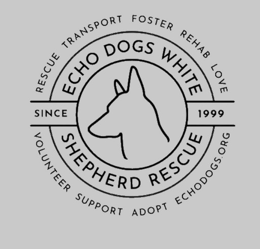 Echo Dogs White Shepherd Rescue shirt design - zoomed