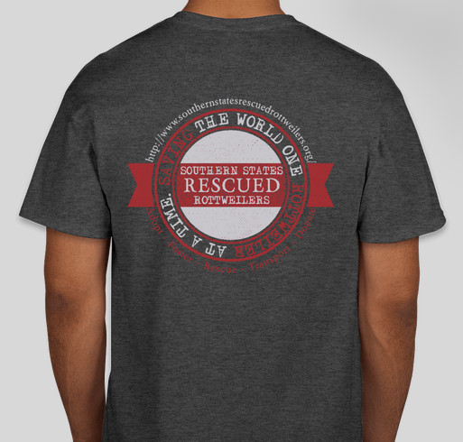 Southern States Rescued Rottweilers Inc.,Fundraiser to Save Lives of Rottweilers Fundraiser - unisex shirt design - back