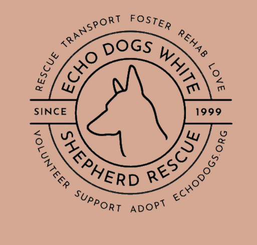 Echo Dogs White Shepherd Rescue shirt design - zoomed