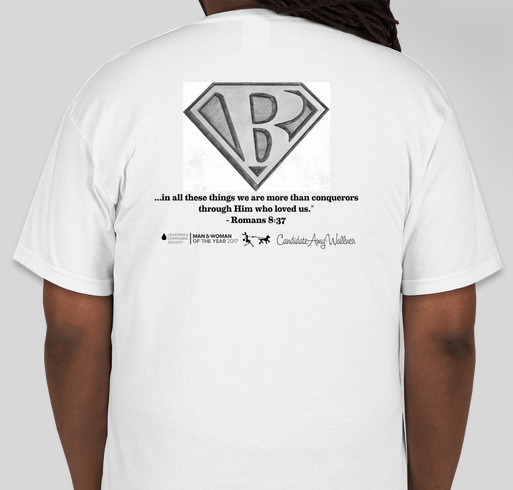 Leukemia and Lymphoma Society Battle 4 Bailee Fundraiser - unisex shirt design - back