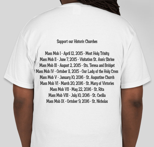 Support our Historic St. Louis Churches Fundraiser - unisex shirt design - back