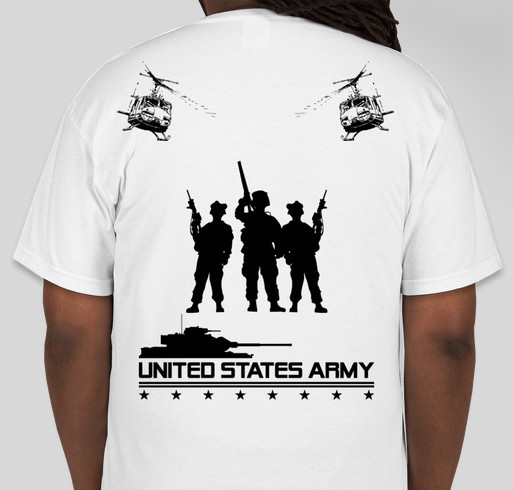 United States Army White Shirt Fundraiser - unisex shirt design - back