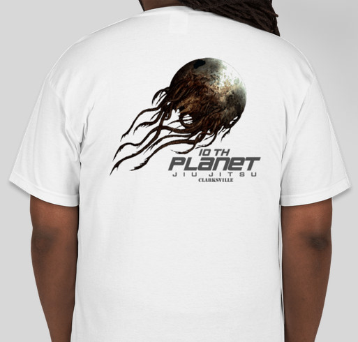 10th Planet Clarksville Fundraiser - unisex shirt design - back