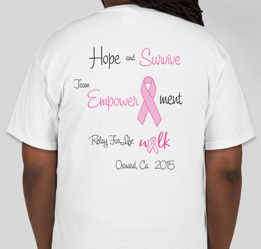Team Empowerment Love Life - Relay For Life Fundraiser - unisex shirt design - back