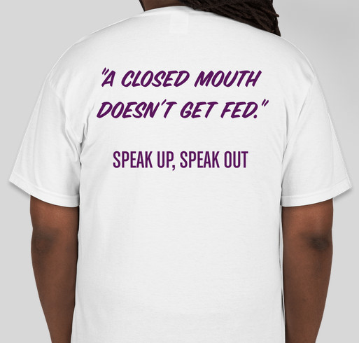 SPEAK UP! Help SPEAK get to the Clinton Global Initiative University Fundraiser - unisex shirt design - back