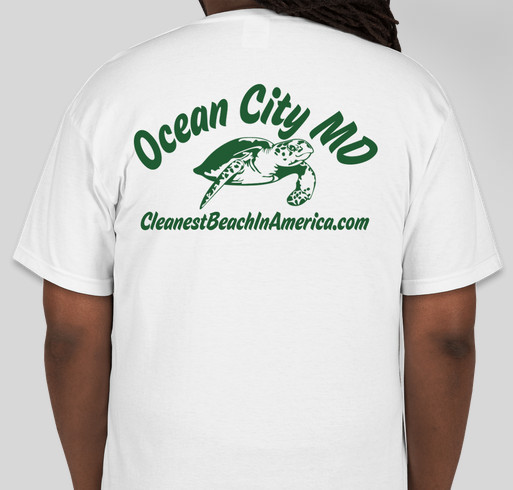 Ocean City MD, the Cleanest Beach In America Fundraiser - unisex shirt design - back