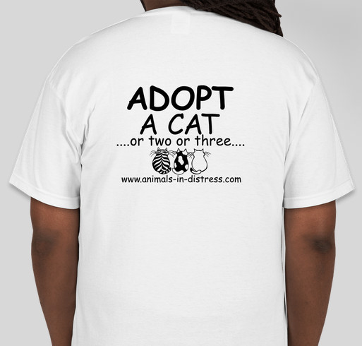 Animals In Distress Cats Fundraiser - unisex shirt design - back