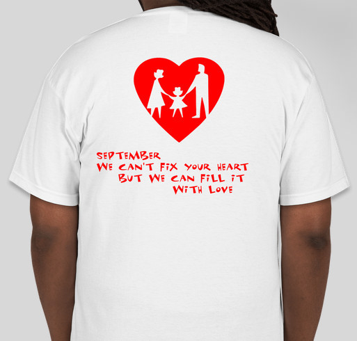 September Harris, Strong Will, Weak Heart Fundraiser - unisex shirt design - back
