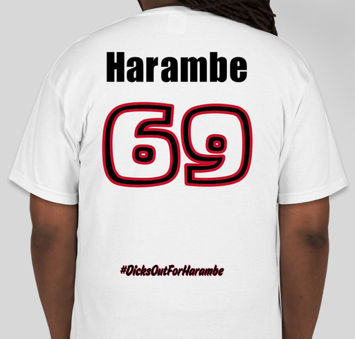 Harambe T-Shirt Fundraiser - unisex shirt design - back