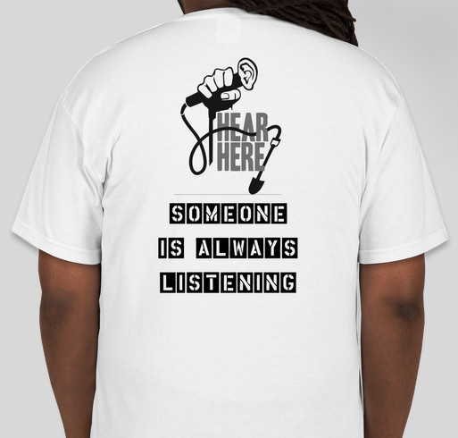 Send the 2014 Hear, Here! Slam Team to the National Poetry Slam in Oakland, CA! Fundraiser - unisex shirt design - back