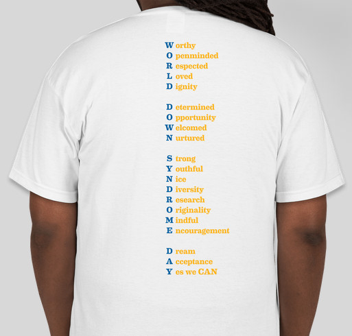 21 Strong WDSD Tshirts Fundraiser - unisex shirt design - back