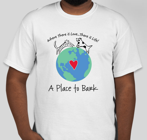 A Place To Bark - July 2015 Fundraiser - unisex shirt design - front