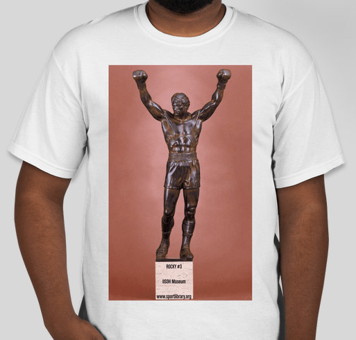 ROCKY #3 original bronze statue fundraising campaign - International Institute for Sport History Fundraiser - unisex shirt design - small