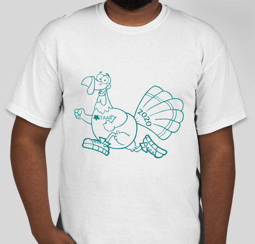 Teal Turkey Trot 2020 Fundraiser - unisex shirt design - front