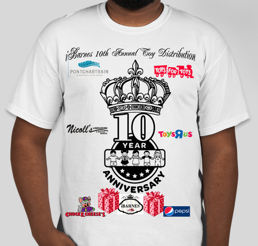 iBarnes Non Profit Organization 10th Annual Toy Distribution! Fundraiser - unisex shirt design - front