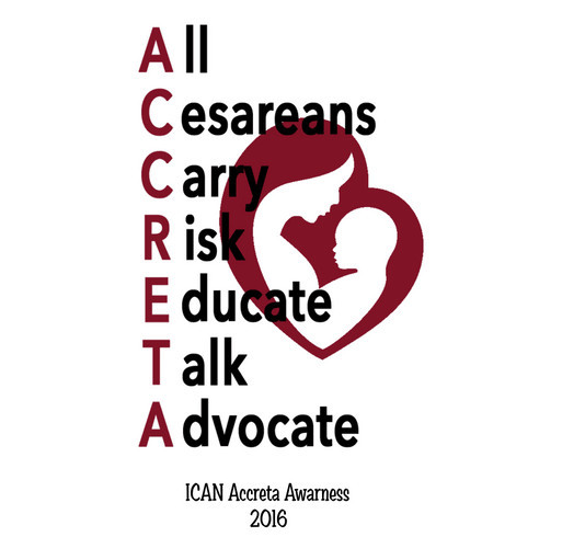 ICAN Accreta Awareness 2016 shirt design - zoomed