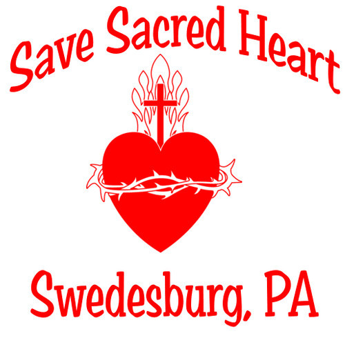 Save Sacred Heart shirt design - zoomed