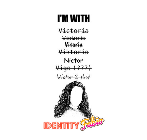 In Memory of Vittorio, our Identity Fabio shirt design - zoomed