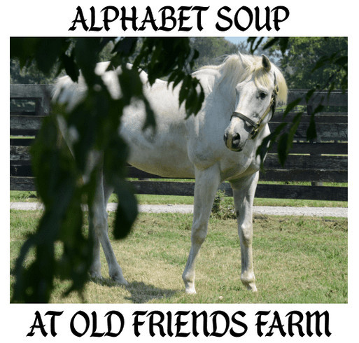 Old Friends Farm Fundraiser - Alphabet Soup shirt design - zoomed