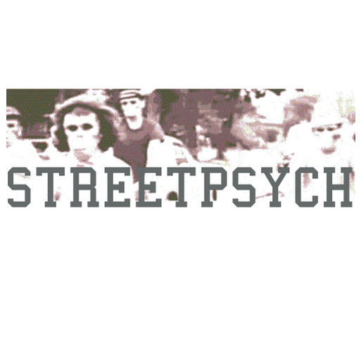 StreetPsych's custom T-shirt for the StreetPsychiatry.com Kickstarter shirt design - zoomed