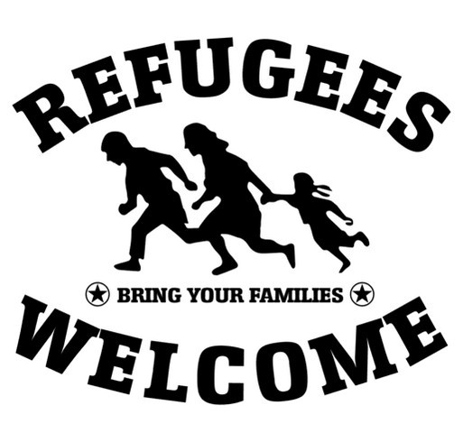 Refugees Welcome! shirt design - zoomed