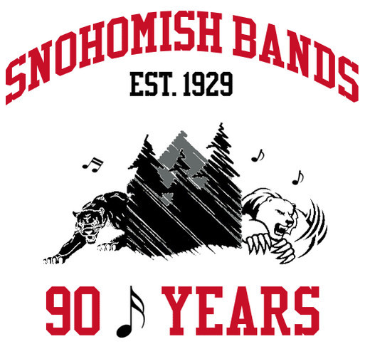 Snohomish High School Band 90th Anniversary shirt design - zoomed