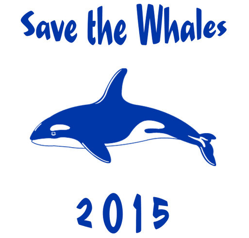 Save The Whales shirt design - zoomed