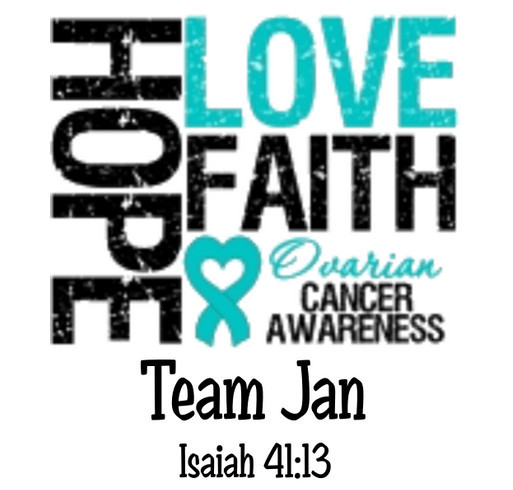 Jan's Battle to Beat Ovarian Cancer shirt design - zoomed