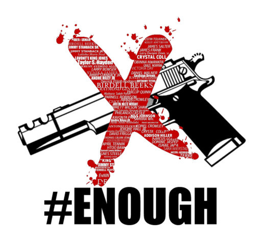 #ENOUGH Campaign, Reducing Gun Violence in Minnesota shirt design - zoomed