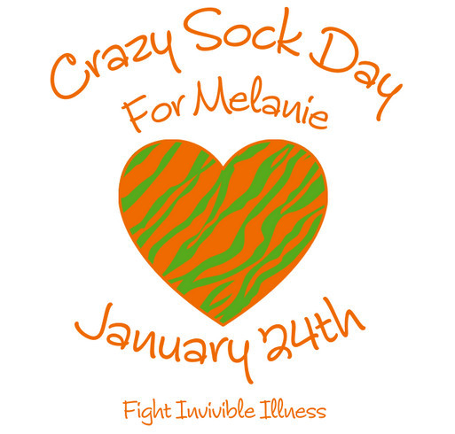 Crazy Sock Day for Melanie: January 24th shirt design - zoomed