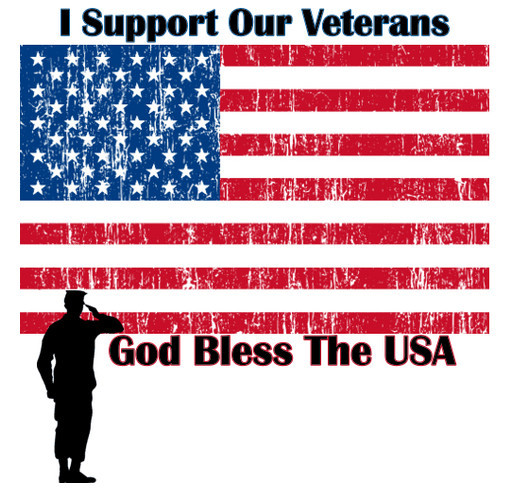 I Support Our Veterans shirt design - zoomed
