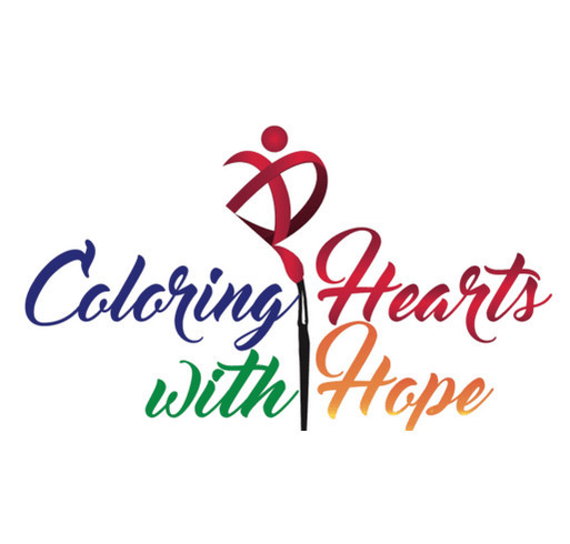Coloring Hearts with Hope shirt design - zoomed