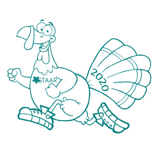 Teal Turkey Trot 2020 shirt design - zoomed