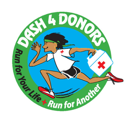Dash 4 Donors -- Organ Donation Awareness Event shirt design - zoomed