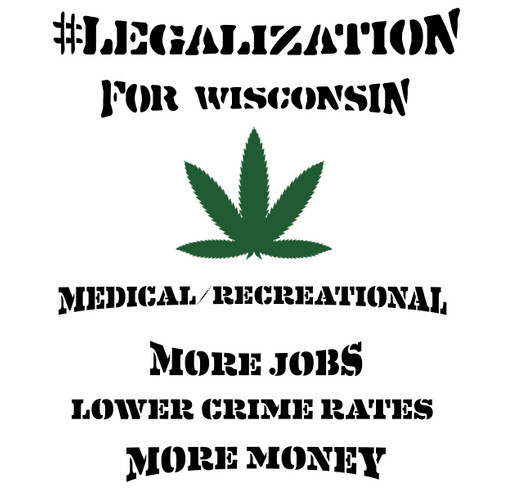 Wisconsin's Potential Medical Cause (White Tee) shirt design - zoomed