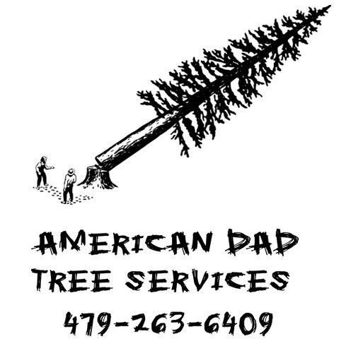 American Dad Tree Services fundraiser shirt design - zoomed